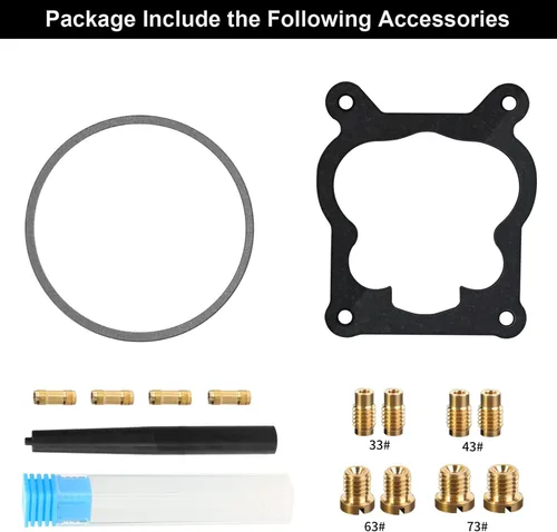 Vista 2 de Carburador Rochester Quadrajet de 4 barriles para Chevy 1966-1973 motores 327 350 427 para camiones y autos, reemplaza 1975-1979 Corvettes 1901R 750