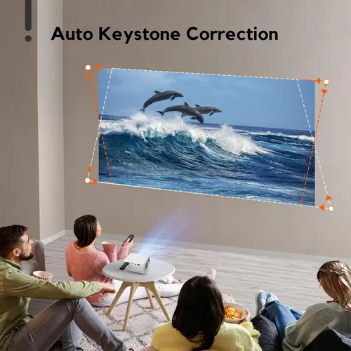 Vista 6 de Mini proyector con WiFi y Bluetooth, proyector actualizado AKIYO 2026 1080P