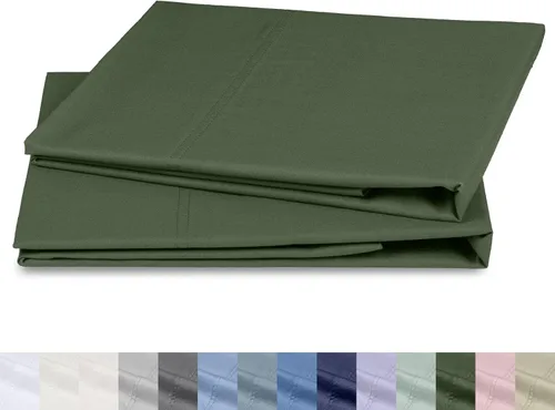 Vista 15 de California Design Den Juego de 2 fundas de almohada de 100 % algodón orgánico tamaño Queen/estándar, suaves y nítidas fundas de almohada de algodón