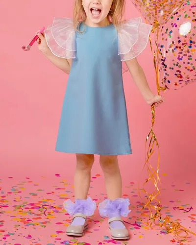 Vista 5 de Witwot Calcetines para niña pequeña con volantes grandes de encaje con volantes