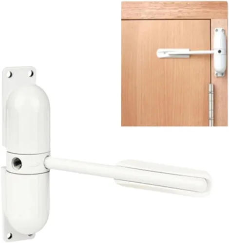 Vista 7 de Cierrapuertas automático de seguridad con muelle de seguridad, fácil de instalar para convertir puertas con bisagras en cierre automático