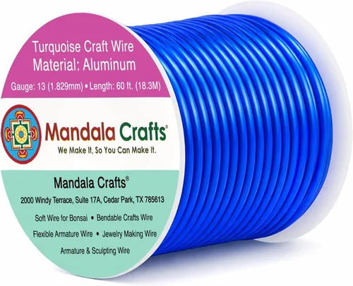 Vista 64 de Mandala Crafts - Alambre de aluminio anodizado de calibre 22 para hacer joyas - 137.2 m de alambre flexible surtido y coloreado - Doble para bonsái