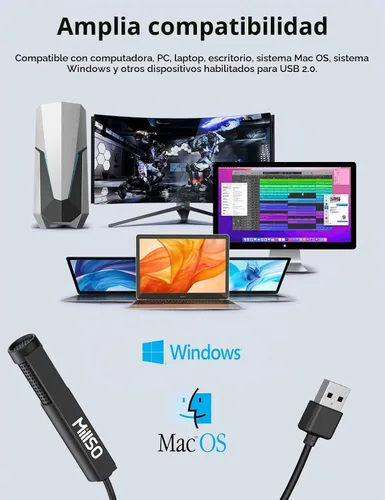 Vista 4 de MillSO Micrófono USB de la PC del micrófono externo Lavalier Mini USB para De mano