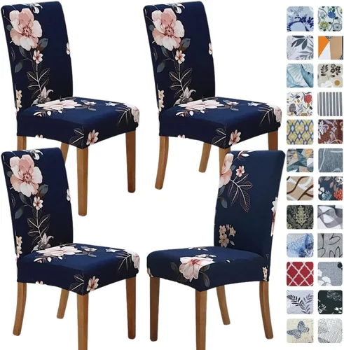 Vista 85 de SPRINGRICO Juego de 4 fundas para sillas de comedor, fundas elásticas para sillas de comedor, de elastano lavables, fundas para sillas Parsons