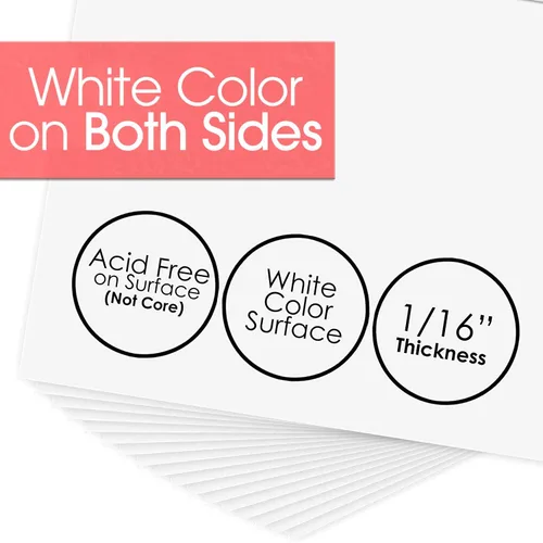 Vista 3 de Golden State Art, cartón de soporte blanco 4x6, soportes para marco, cuadro (paquete de 10) 4-Ply Thickness Uncut Matte Cardboard, Ideal for