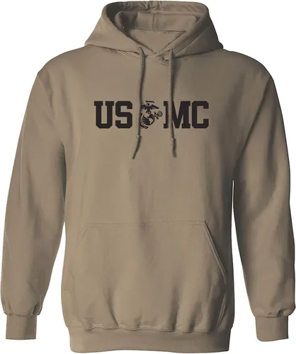 Vista 3 de zerogravitee USMC Eagle Globe Anchor - Sudadera con capucha para adulto Verde(Military Green)