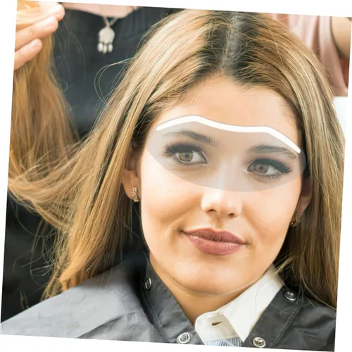 Vista 7 de Healeved 30 protectores faciales de peluquería para uso en salones, máscaras faciales adhesivas para corte de pelo y teñido de cabello