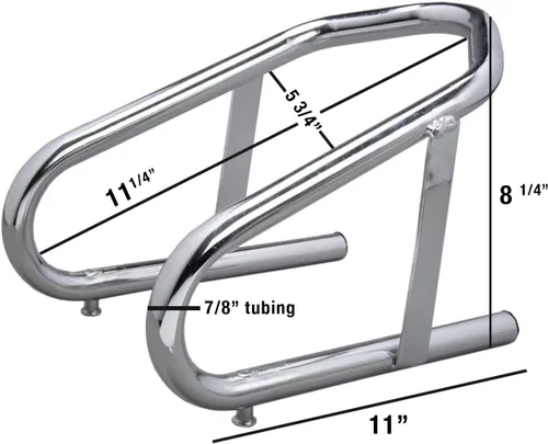 Vista 2 de Raider 19-610 Deluxe Cromo 5-3/4" Ancho Rueda Calzo para Motocicletas, Ciclomotores, Remolques