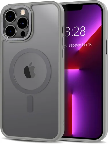 Vista 185 de Anuck - Funda magnética para iPhone 11 compatible con MagSafe, carcasa trasera mate translúcida dura, borde de TPU, delgada, resistente a impactos