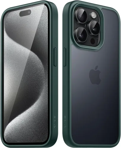 Vista 14 de JETech Funda mate para iPhone 15, color negro