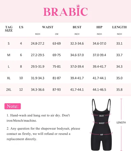 Vista 6 de BRABIC Faja moldeadora para control de abdomen, sin costuras, faja moldeadora de cuerpo completo, compresión a media pierna de muslo