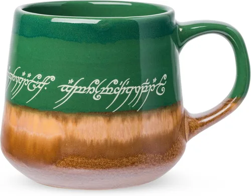 Vista 10 de Silver Buffalo Lord of the Rings Elven, taza de cerámica esmaltada reactiva, 18 onzas El Señor de los Anillos Elfos