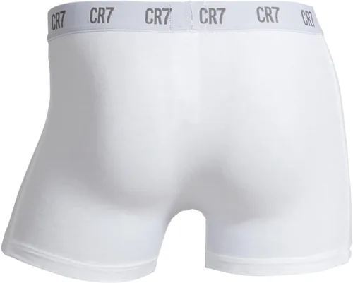Vista 4 de CR7 Men's Cotton Blend Trunks Blanco