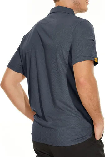 Vista 3 de V VALANCH Polo de manga corta para hombre que absorbe la humedad polo de golf atlético con cuello