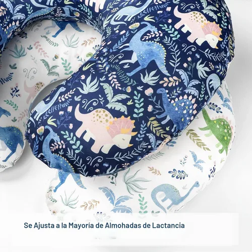 Vista 3 de Pea Pod Fundas de almohada de lactancia, paquete de 2 fundas suaves y adorables para almohadas de lactancia, cómodas fundas elásticas para almohadas