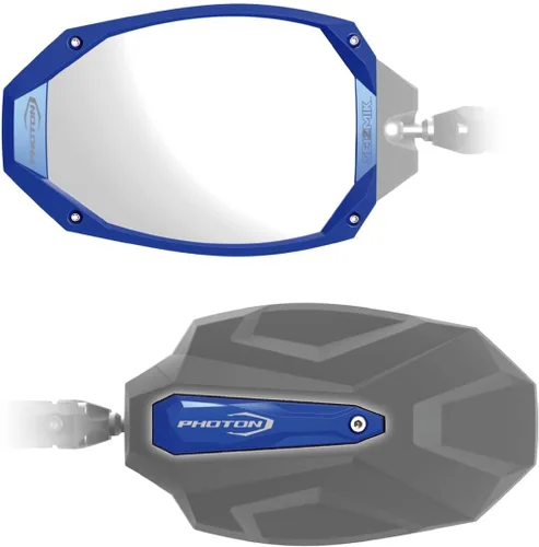 Vista 2 de Seizmik Kit de ajuste de color UTV para espejos UTV de visión lateral de fotón Kit de inserción de color de bisel y tapa de aluminio Azul