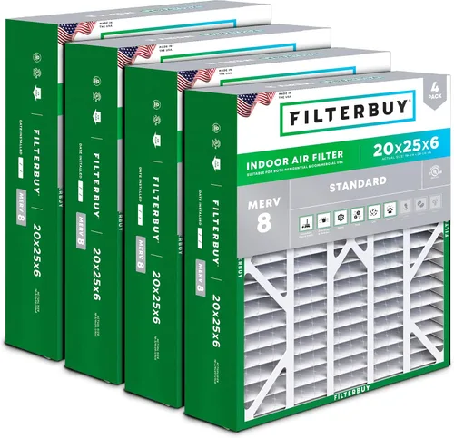 Vista 29 de Filterbuy Filtro de aire MERV 8 Essential Dust & Allergy Defense de 10 x 17 x 2 pulgadas (paquete de 4), filtros exteriores plisados electrostáticos