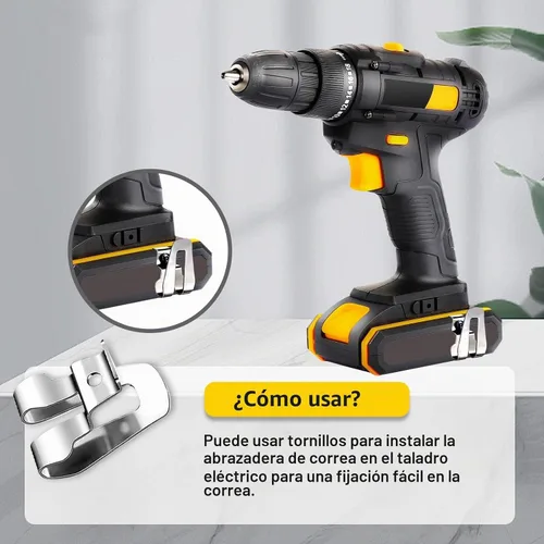 Vista 3 de 4 piezas de clip de cinturón para Ryobi, gancho de cinturón con tornillo para herramientas de 18 voltios Ryobi y Ridgid 633586002, clip de cinturón