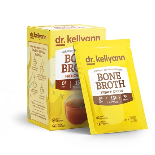 Vista 12 de Dr. Kellyann - Paquetes de polvo de colágeno de caldo de hueso clásico de ternera (7 porciones) – 16g de proteína, colágeno hidrolizado de carne