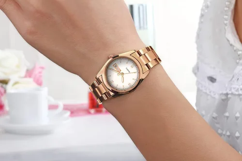 Vista 6 de carlien Relojes de lujo para mujer, calendario impermeable luminoso, reloj de pulsera de cuarzo para mujer
