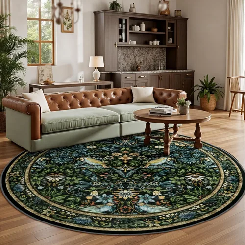 Vista 16 de Rugalia Alfombra de pasillo floral azul, alfombra lavable de 2 x 6 pies para pasillos, antideslizante, suave, de pelo bajo, con flores, pájaros, Rosa
