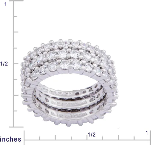 Vista 6 de Tienda Essentials Juego de anillos apilables de circonita cúbica (anteriormente colección Tienda)