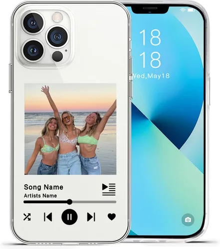 Vista 8 de Funda de teléfono con placa de música personalizada para iPhone 16, 15, 14, 13, 12, 11 Pro Max Mini Plus Xr, diseña tu propia funda personalizada