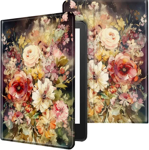 Vista 54 de Funda para tablet Kindle Fire 7 2019/2017 lanzamiento 9ª/7ª generación 7 pulgadas, ligera, protectora de piel sintética, cubierta inteligente