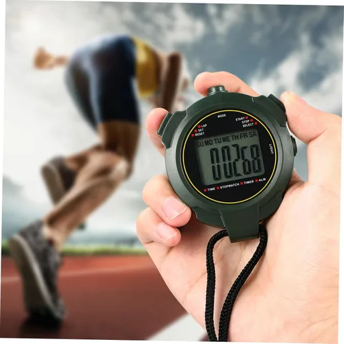 Vista 8 de Alasum Cronómetro deportivo digital portátil con fecha multifunción para entrenamiento de fitness y uso de gimnasio y fácil operación