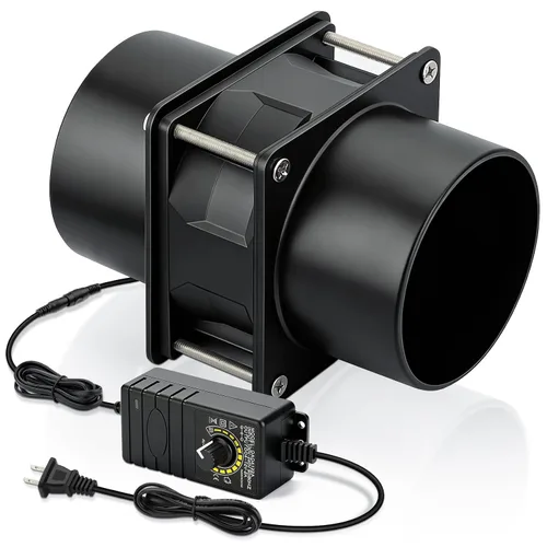 Vista 8 de Ventilador de escape de 4.724 in x 1.496 in 12 V con extractor