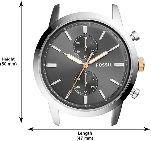 Vista 4 de Fossil Townsman - Reloj de cuarzo para hombre acero inoxidable color plateado modelo FS5407
