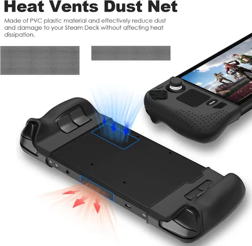 Vista 8 de Funda protectora de silicona para cubierta de vapor con accesorios, protector de 2 partes ultraligero y suave de 2 partes y agarres para el pulgar