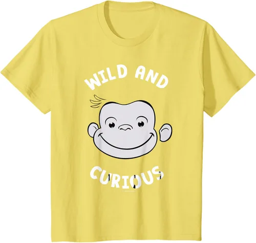Vista 50 de Curious George Camiseta Big Face Wild and Curious Negro