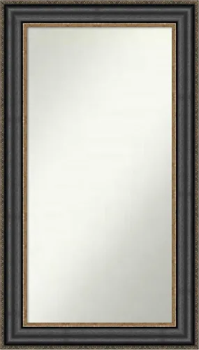 Vista 241 de Amanti Art Espejo personalizado, espejo de baño negro puente, espejo de pared o espejo de tocador de baño sobre el fregadero (26 x 26 pulgadas)