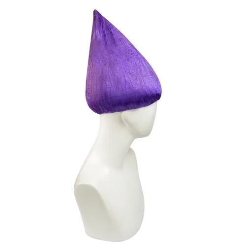 Vista 5 de Fenspeed Peluca de cosplay púrpura para mujeres y hombres, peluca de trol púrpura para Halloween, peluca corta de disfraz púrpura para fiesta