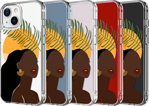 Vista 7 de LUHOURI Funda para iPhone 15 Plus con protector de pantalla, transparente de acrílico, diseños de moda para mujeres y niñas, funda protectora a