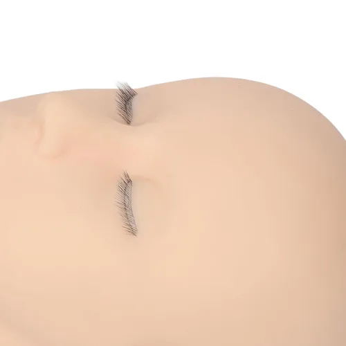 Vista 6 de Cabeza de maniquí de pestañas, cabeza de maniquí de extensión de pestañas, cabeza de práctica de goma de maquillaje de 3 capas, cabeza de muñeca