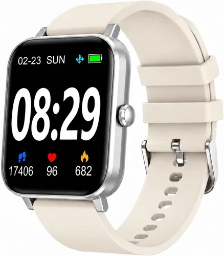 Vista 8 de Choiknbo Reloj inteligente con rastreador de fitness para teléfonos Android/iOS, pantalla táctil completa de 1.69 pulgadas con monitor de frecuencia