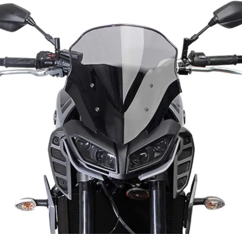 Vista 2 de Parabrisas de motocicleta compatible con Yamaha MT09 FZ09 MT-09 FZ-09 FZ MT 09 2017 2018 2019 parabrisas de carreras parabrisas de carreras Negro