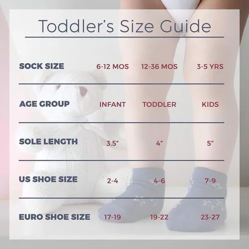 Vista 7 de Debra Weitzner 12 Pairs Non-Slip Toddler Socks With Grips for Baby Boys and Girls Anti-Slip Crew Socks for Infants and Kids