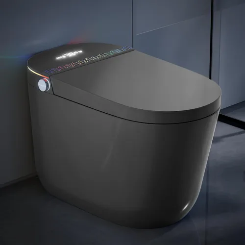 Vista 9 de Inodoro inteligente WinZo con bidé incorporado, inodoro sin tanque con tapa de apertura/cierre automático y secadora, altura cómoda ADA, agua