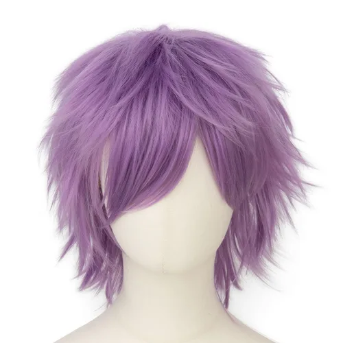 Vista 19 de Modernfairy Dark Orange Wig Short Anime Halloween Wigs for Men Women