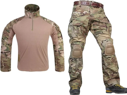 Vista 5 de Paintball Equipment Tacticam bdu Emerson Combat G3 Uniforme con rodillera Multicam MC