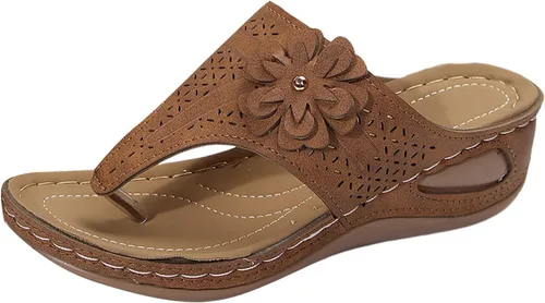 Vista 16 de Generic Sandalias ortopédicas de cuña con soporte de arco para mujer, sandalias informales de punta abierta, unisex para adultos