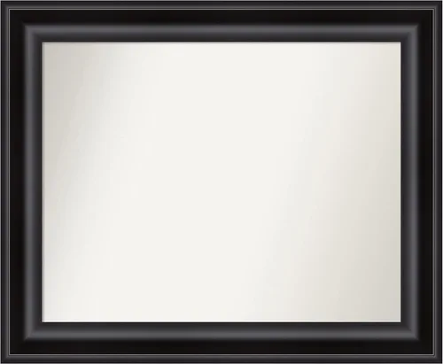 Vista 111 de Amanti Art Espejo personalizado, espejo de baño negro puente, espejo de pared o espejo de tocador de baño sobre el fregadero (26 x 26 pulgadas)