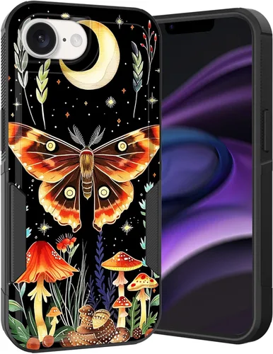 Vista 153 de Funda para iPhone Air, doble capa híbrida resistente resistente a prueba de golpes de policarbonato duro + funda protectora de silicona suave