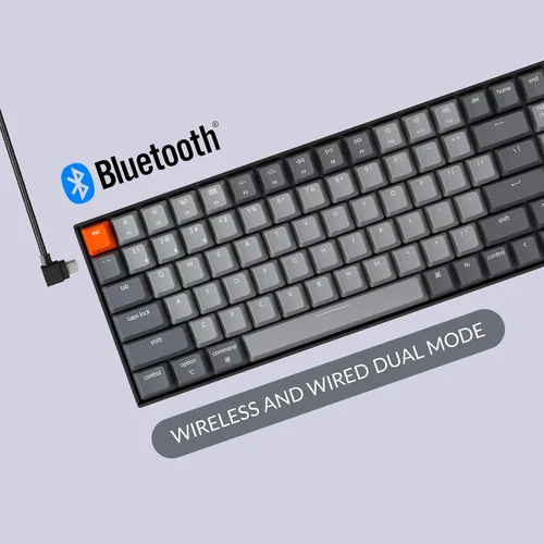 Vista 4 de Keychron K4 96 Layout 100 teclas inalámbrico Bluetooth 51teclado mecánico USB para juegos con interruptor Gateron G Pro rojo retroiluminación RGB