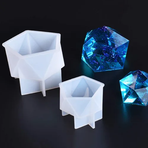Vista 9 de 2 moldes de resina de gemas, moldes de silicona de piedras de cristal para resina, moldes de resina epoxi de cuarzo geométrico, manualidades, velas