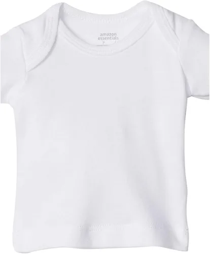 Vista 2 de Tienda Essentials Camiseta unisex con hombros descubiertos para bebés, paquete de 6