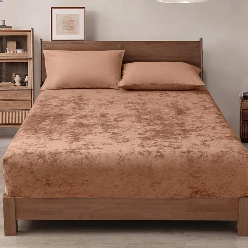 Vista 22 de PHF Sábana bajera ajustable de terciopelo tamaño individual, sábana bajera de lujo, súper suave, acogedora y cómoda, con bolsillo profundo de 15